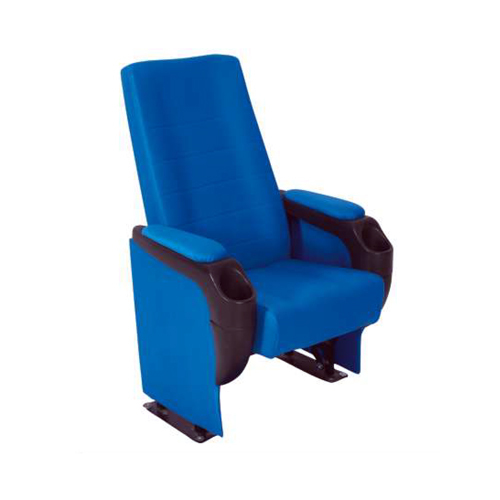 Udine 2 Cine Chair - Fabric and Wood Square Design | Matte & Glossy Finish, Metal Accents