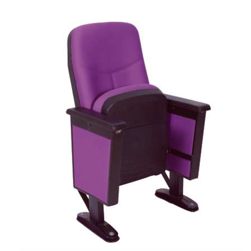 Tipup Back Auditorium Chair - Machine-Made Durable Design, Glossy & Matte Purple-Black Finish, Easy to Clean & Install, Lightweight Construction | 1-Year Warranty