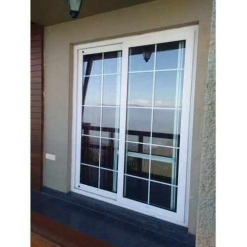 Plastic White Rectangular Upvc Sliding Door With Jorgen Bar