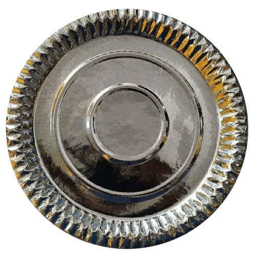 100 GSM Silver Foil Paper Plates