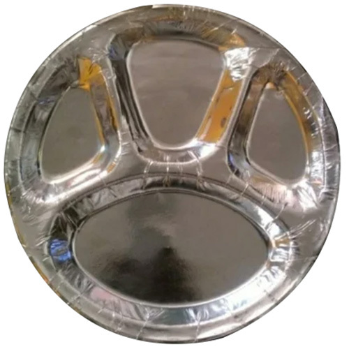 4 Compartment Silver Foil Paper Plates