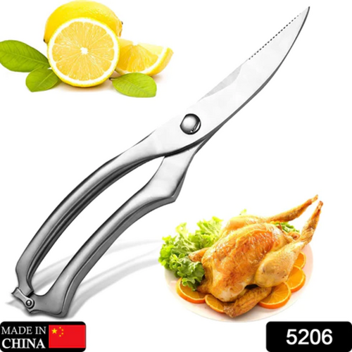 5206 HEAVY DUTY STAINLESS STEEL POULTRY SHEARS PREMIUM ULTRA SHARP SPRING LOADED KITCHEN