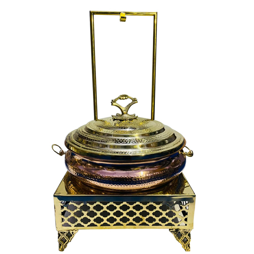 Metallic Brass Durable Char Minar Chafing Dish
