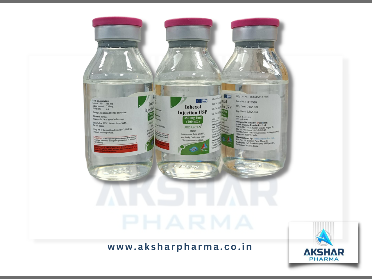Iohexol (Jodascan injection 350 mg I/ml (100 ml)