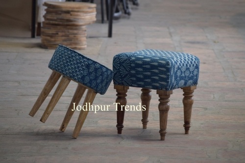 Wooden Fabric Stool