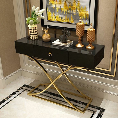 Gold Console Table