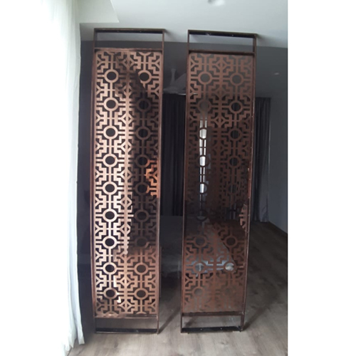 Durable Pvd Coated Rose Gold Mirror Finish Partition