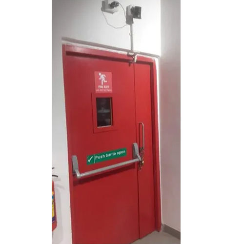 Red Aluminum Fire Emergency Exit Gate