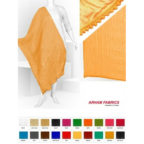 Plain Cotton Dupatta - Cotton, 2.20 Meter Length, Plain Pattern | Casual Wear, Washable, All Season Versatility