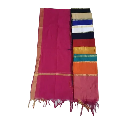 2.30 m Chanderi Dupatta - Multicolor, Casual Wear | Washable, All Season, Plain Pattern
