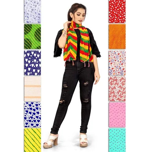 62x21 Chiffon Scarf - Multicolor Printed Design | Suitable for Daily Use in Rainy, Spring, Summer, and Winter Seasons