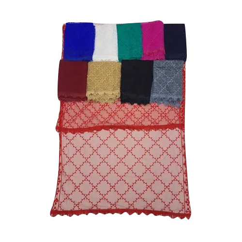 Net Embroidery Cut Border Dupatta - All-Season, Embroidered Design, Washable Fabric | Casual Wear for Effortless Elegance