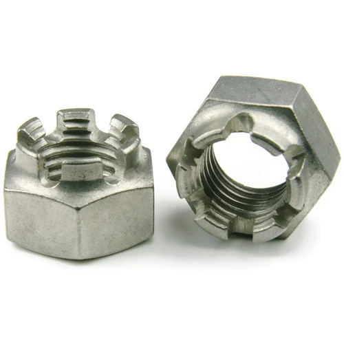 Silver Hexagonal Castle Nut