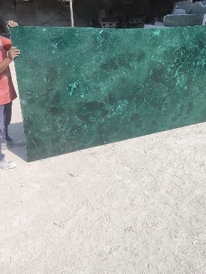 Green marble slab