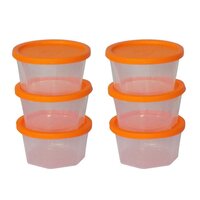 PLASTIC CONTAINER SET  200ML  SET OF 6(0171)