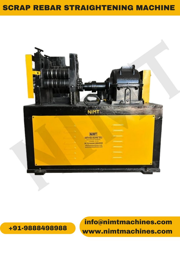 Scrap Rebar Straightening Machine - Color: Yellow