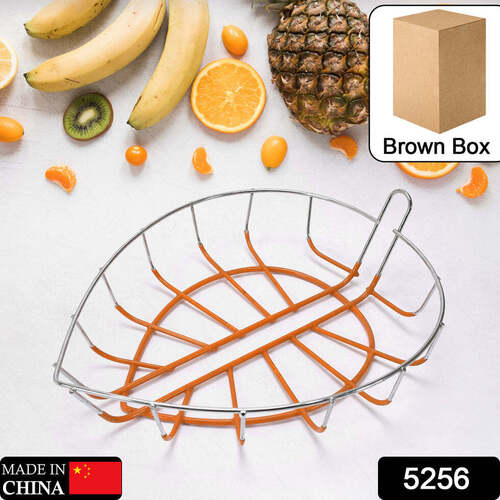 LEAF FRUIT BOWL ATTRACTIVE FRUIT BOWL STEEL 23CM FOR KITCHEN  HOME USE