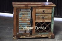 Reclaimed Wooden Bar Cabinet