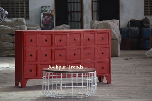 Wooden 18 Drawers Chest - Color: Dark Brown