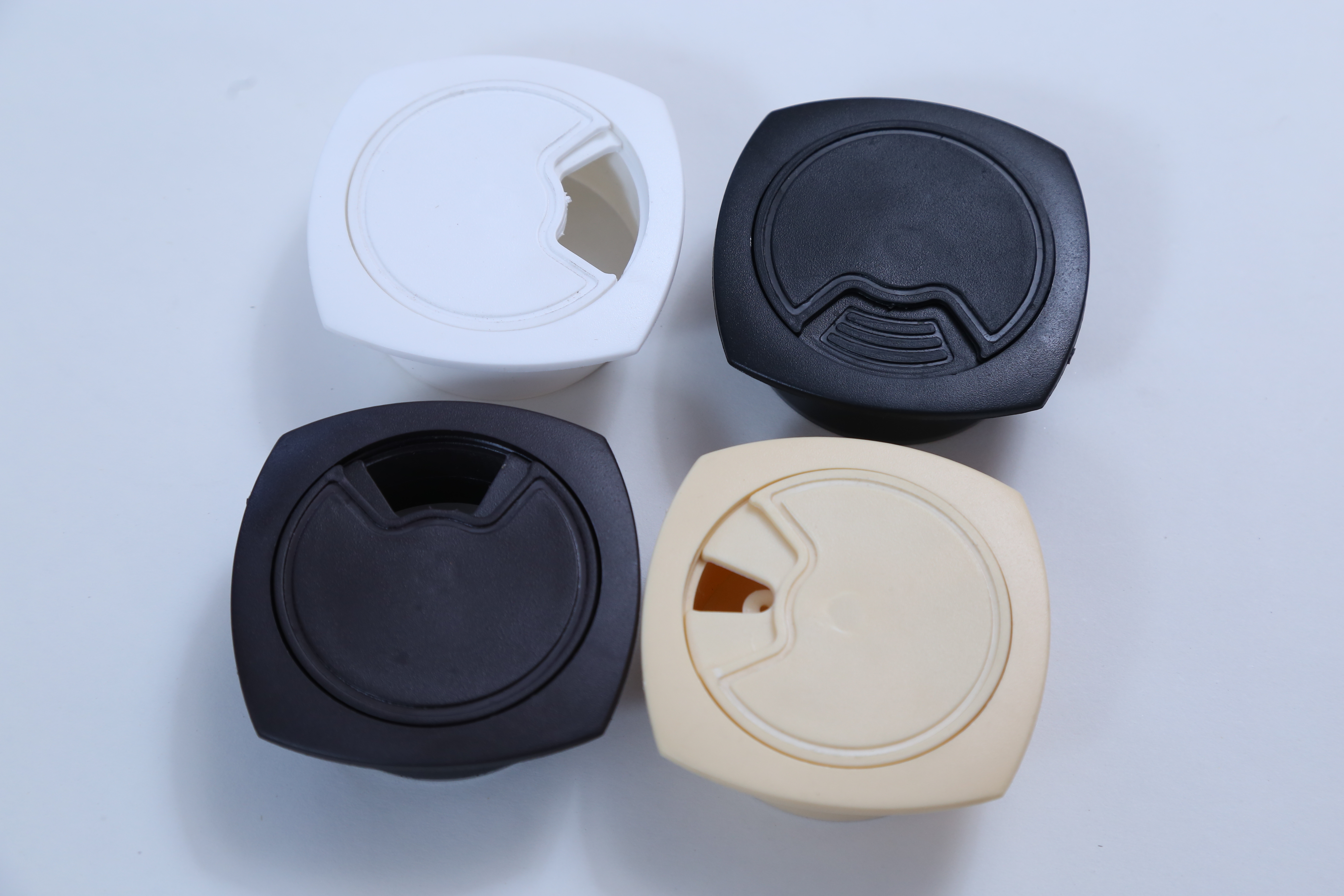 Square 3 Slot - Milky White