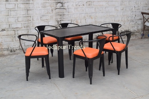 resturent Iron Dining Table With Iron Chair