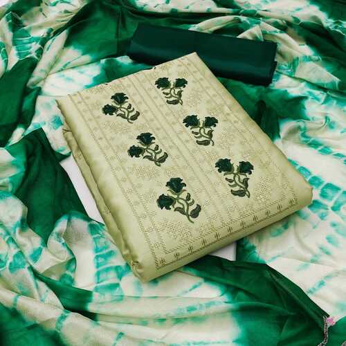 Gunj Green Jaam Cotton Dress Material