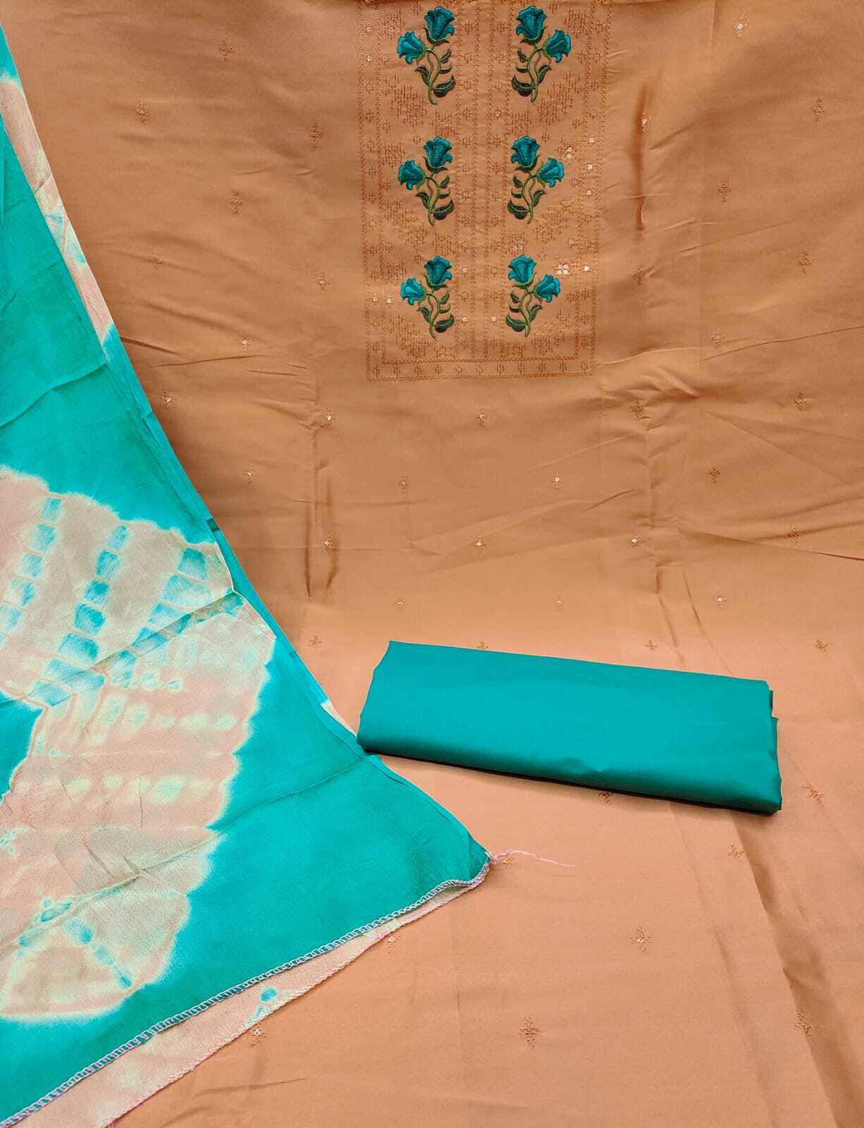 Gunj Brown Jaam Cotton Dress Material