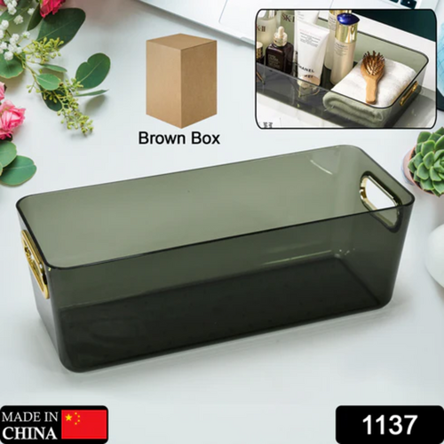 1137 STORAGE BOX PLASTIC 30CM CABINET STORAGE BOX TRANSPARENT BOX FOR HOME KITCHEN USE