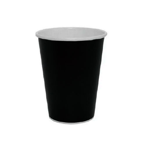 12 Oz Black Paper Single Wall Glass