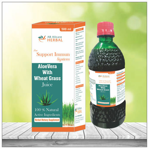 Aloe Vera With Wheat Grass Juice - Grade: Medicine Grade