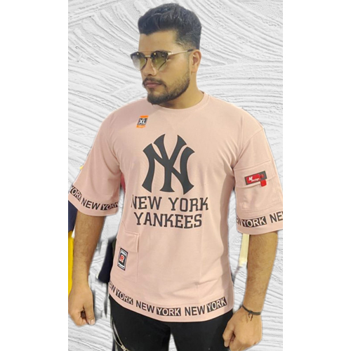 Mens Shoulder Sleeve T Shirt - Cotton Fabric, Customized Size, Various Color Options | Printed Design for Enhanced Style and Comfort
