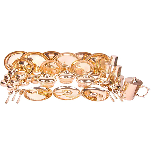 TamraPatra Bronze (Kansa) Dinner Set Big  49 Pieces