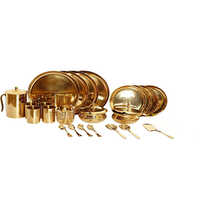 Gold Tamrapatra Bronze Dinner Set Of 30 Peice
