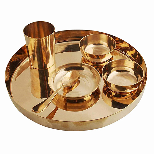 TamraPatra Bronze ( Kansa) Dinner Set of 6 peices