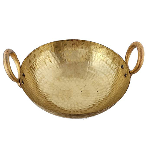TamraPatra Pure Brass Hammered Kadai