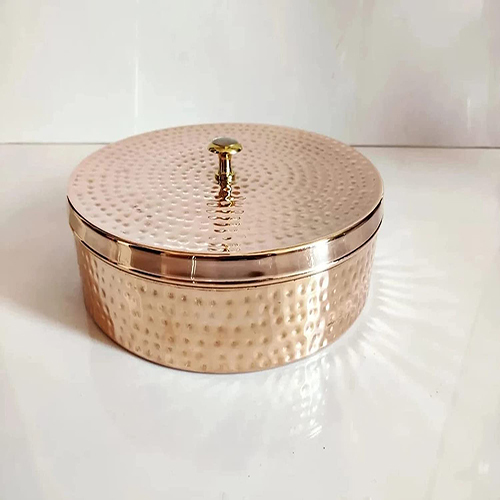 Tamrapatra Pure Hammered Copper Spice Box