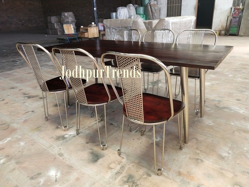 Restaurent Dining Table With Six Chair