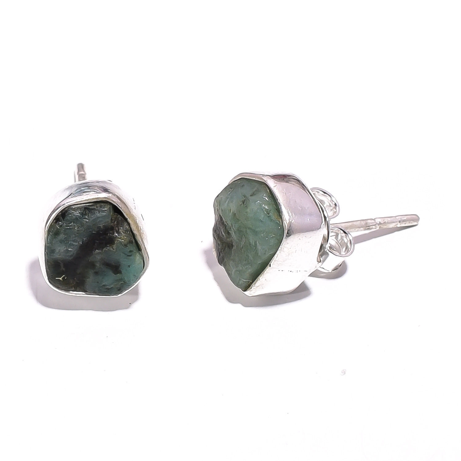 Amazonite Raw Gemstone 925 Sterling Silver Stud Earrings Girls Stud Earrings Supplier