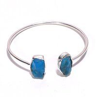 Natural Raw Ruby 925 Sterling Silver Bangle Women Fashion Bangles Exporter