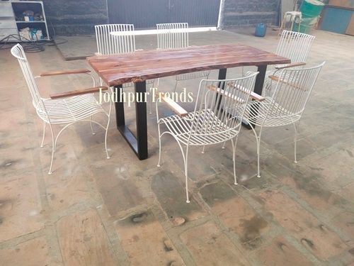 Industrial  Dining Table With 6 Chair