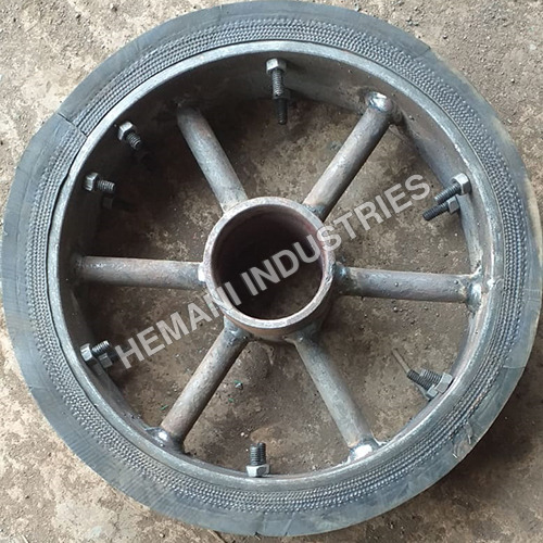Black Ms Spoke Type Rubber Wheel