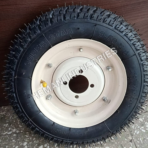 Black Pneumatic Wheel For Trolley