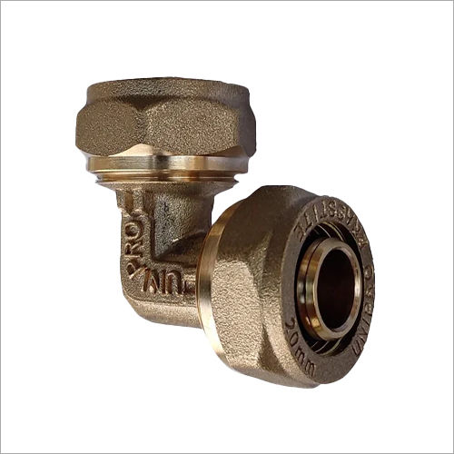 Golden 20Mm Unipro Brasstite Equal Elbow