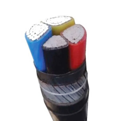 3.5 Core Aluminum Armored Cable - 1000 Meter Length, 25 sq mm Conductors, Black PVC Jacket, 660 V Medium Voltage | Industrial Application, Aluminum Conductor, Warranty Included