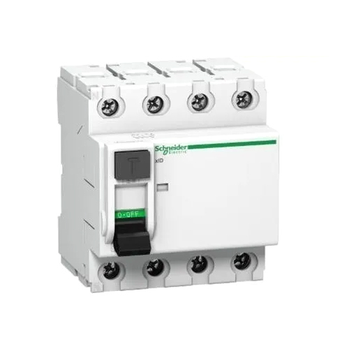 4 Pole 30 MA RCCB - 3 Phase 32A Rated Current 60 Hz 240V | White Fire Hazard Protection Electrocution Safety Device