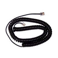 0.5mm Telephone Coil Cord - Black | Small Size, Rated Voltage 415v, Suitable For Electronics Automation, Warranty Included