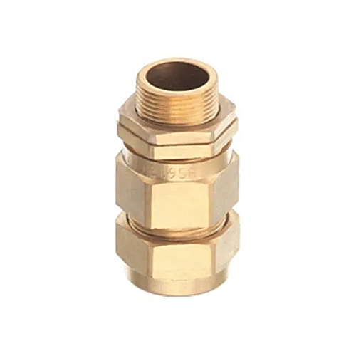 8 mm Brass Cable Gland - Brass Material 8 mm Size Brown Jacket Color IP65 Rating | Industrial Application Medium Voltage Warranty Included