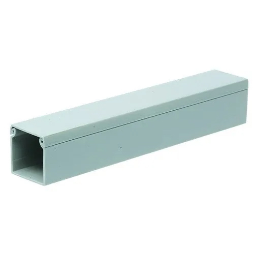 Plastic PVC Duct - 2M Length, 25mm Width, 6mm Depth | Gray PVC Material, Slotted Type, Versatile for HVAC Systems