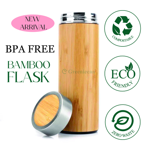Bamboo Steel Flask
