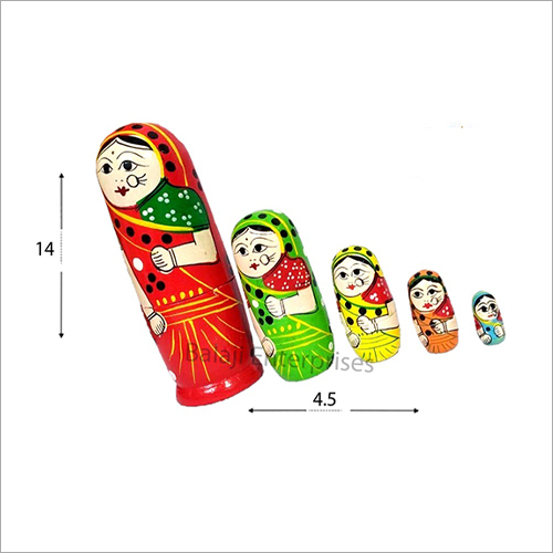 Wooden Traditional Indian Nesting Doll